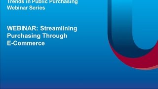 Streamlining Purchasing Through E-Commerce