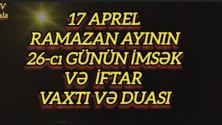 RAMAZAN AYININ 26-cı GÜNÜN DUASI