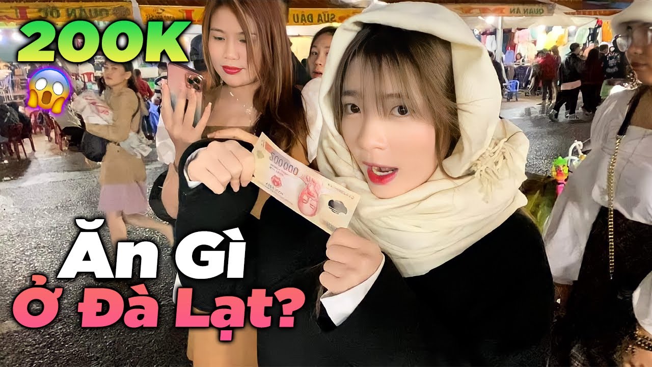 NhungDayy | Thử Thách Dùng 200k Ăn Được Gì Ở Chợ Đêm... - youtube
