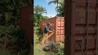 I Turned an OLD CONTAINER into a SECRET BUNKER 🏠 #shorts