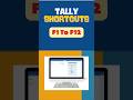 powerful Tally Prime shortcuts F1 TO F12 #tallyprime