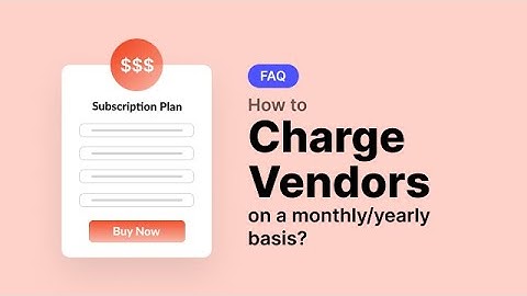 How to Set Up Monthly/Yearly Charges for Vendors