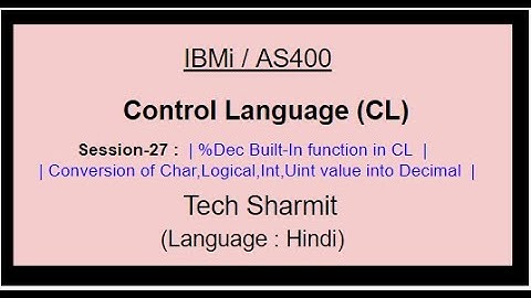 %Dec Built-in function in cl program | CL programming | CL program for Beginners |