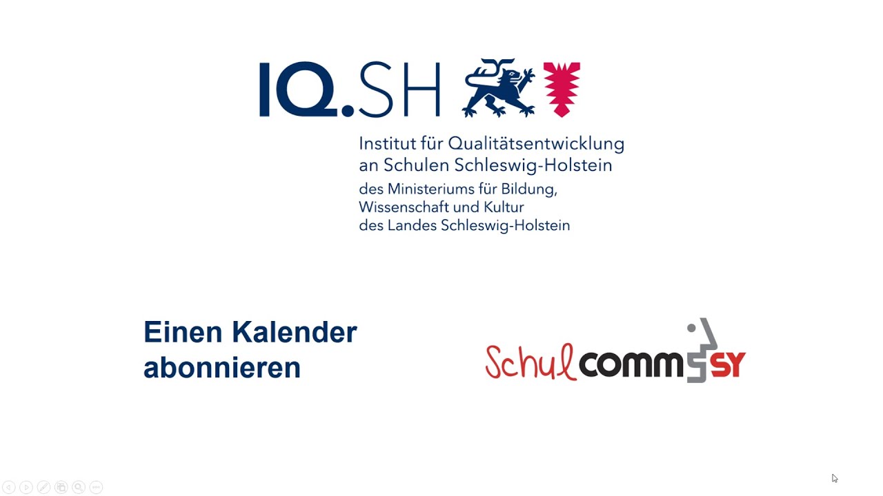 Schulcommsy SH - Einen Kalender abonnieren - YouTube