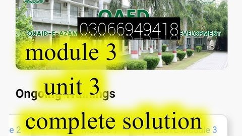 module 3 unit 3|qaed Training unit 3 complete solution|unit 3 module 3 quiz| EaSTE Training module 3
