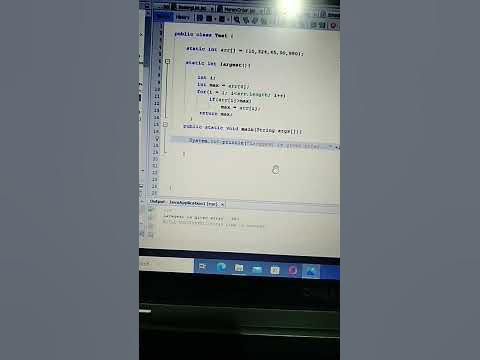 Largest number in Array(java) - YouTube