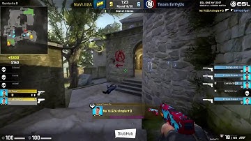 s1mple ridiculous ACE in the second pistol round Cbble Na