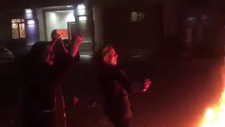Iran Tehran Throwing The Hijab Into Fire Charshanbe Soori