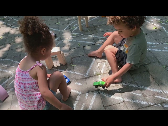 Sidewalk Chalk Road: Easy Summer Activity - Happy Toddler Playtime