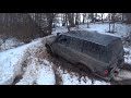 Весенний off-road "Крюковские болота-1", Часть 3, Patrol, Patriot, Pajero 2 и UAZ Hunter в подъём