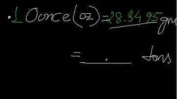 Conversion-ounces to grams,tons