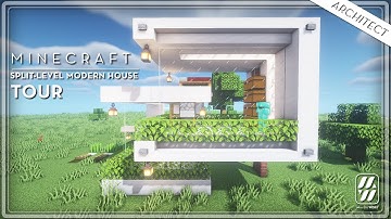 Minecraft: Split-Level Modern House Build | Cinematic Tour
