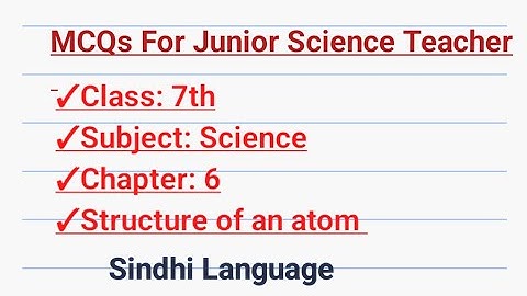 Atomic structure objective questions | 7th grade science | chapter 6 | IBA JST preparation 