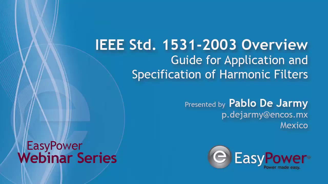 Harmonics Filters - IEEE 1531 Overview - YouTube