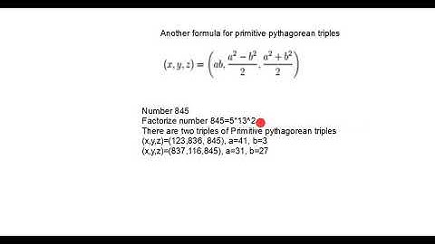 Primitive pythagorean triples with two prime factors (number c)