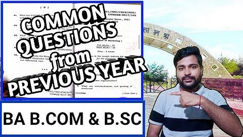 TDC Cbcs common exam questions from Previous years | Assam University | Pranoy Roy
