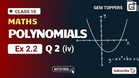 Find a quadratic polynomial each with the given (iv) 1, 1 | Maths | Polynomials | Ex 2.2 | Q2(iv)