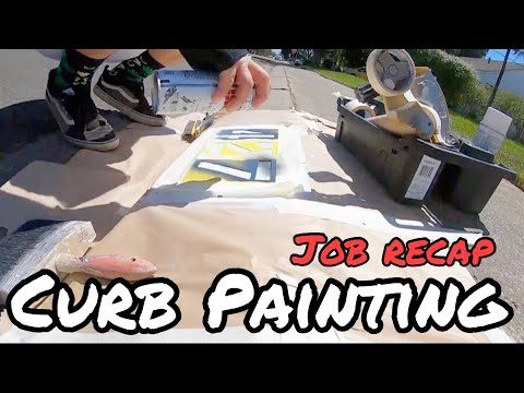 DIY: Home address curb painting with a logo - How to curb paint