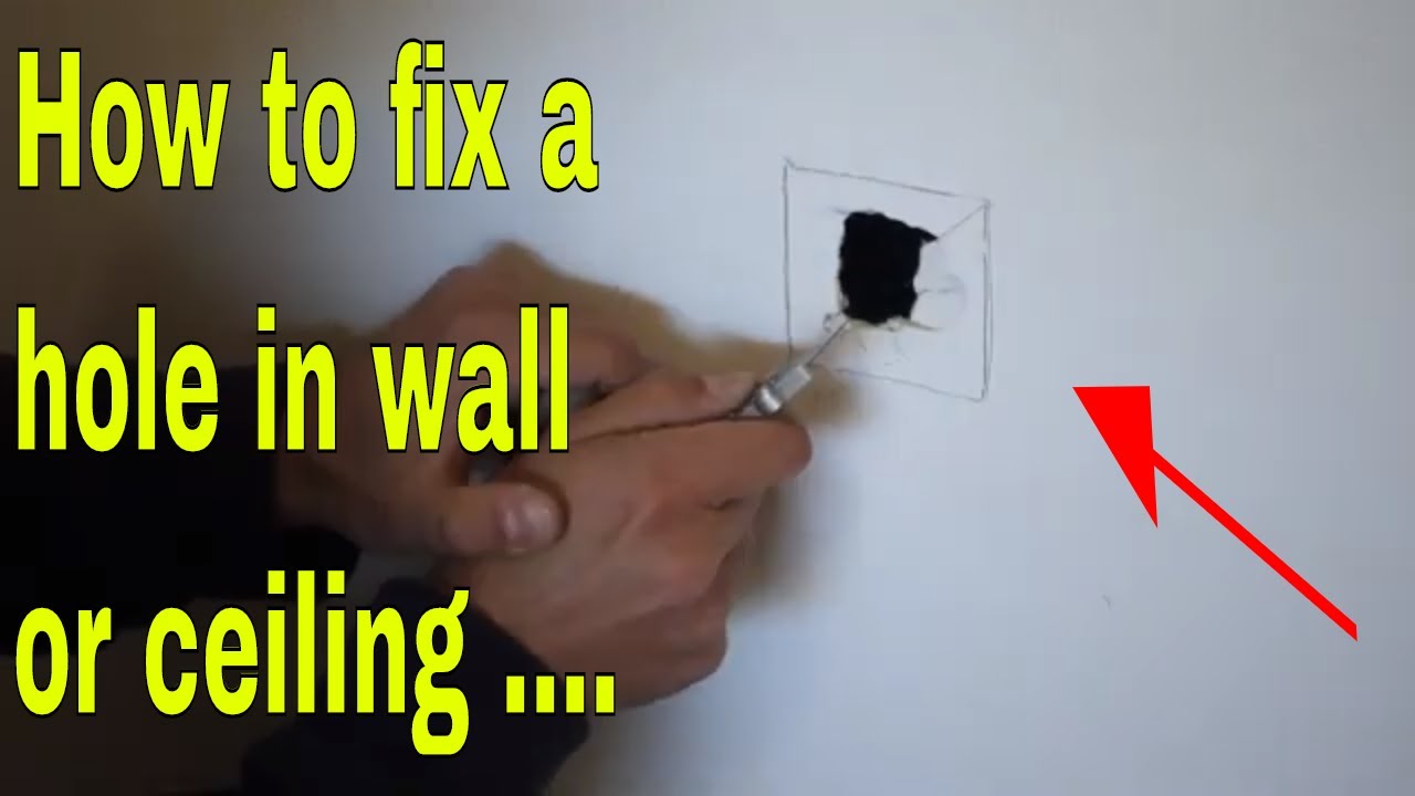 How To Fix A Hole In A Wall Or Ceiling Plaster Drywall Hack