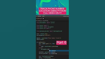 TRACK PHONE NUMBER LOCATION USING PYTHON | PYTHON GUI PROJECT PART 6 #python #programming #coding