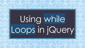 Using while Loops in jQuery