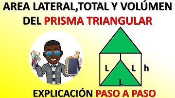 como hallar las áreas y volumen de un prisma triangular  | Area lateral y total
