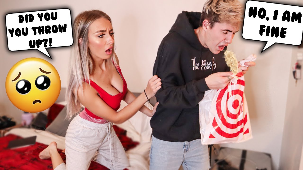 GETTING SICK and HIDING IT FROM MY FIANCE! *SWEET REACTION*