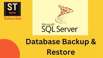Database Backup & Restore in SQL (Tamil)