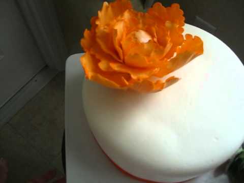 My Orange Peony Birthday Cake