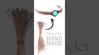 Make a Pine Needle Bracelet with Turquoise Stone | DIY Handmade Jewelry Tutorial
