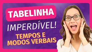 🚨 TEMPOS e MODOS VERBAIS 🚨⚠️ ALERTA de TABELINHA! ⚠️