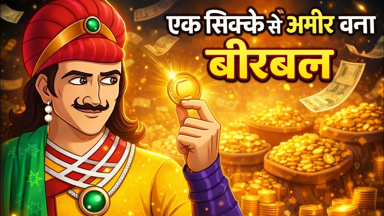 बीरबल को मिली अनोखी चुनौती | एक सिक्के से अमीर कैसे बने? | Akbar Birbal Hindi Story