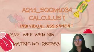 SQQM1034 Calculus 1 Group D Individual assignment