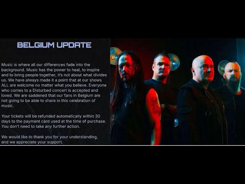Disturbed post statement on Belgium show being cancelled due to security concerns over Draiman