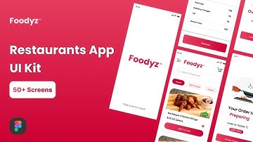 Foodyz Restaurant App UI Design For Figma (50+ Screens)
