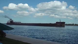 Freighter in the St. Clair River from The Voyageur