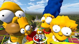 🔴 VR 360° The Simpsons Roller Coaster Video