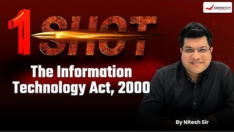 IT Act 2000 in One Shot | The Information Technology Act For Judiciary Exams 2025 | By Nitesh Sir