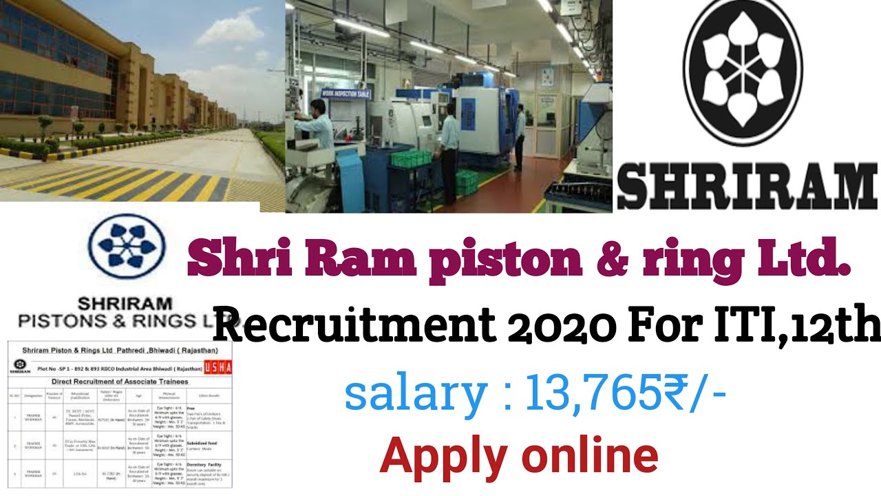 Shriram Piston Ltd recuriment 2021 | Direct company pay roll | Shriram  Piston Job 10th,12th, ITI | - YouTube