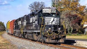 Full HD 60FPS: Three Conrail Freight Trains in New Jersey with Norfolk Southern Dominance 11/11/25