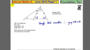 Q21 Edexcel GCSE Maths 1F June 2012