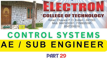 ASSISTANT ENGINEER /SUB ENGINEER (KSEB)/LECTURER/ CONTROL SYSTEM PART 29/PSC/RRB-JE/SSC/GATE EXAMS