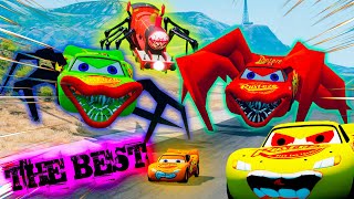 Lightning McQueen's Epic Escapes: Battling Giant Spider-Like Monsters and More in Beamng Drive