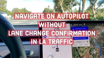 Tesla Model 3 2019.8.5 - No Lane Change Confirmation In LA Traffic (Auto Lane Change)