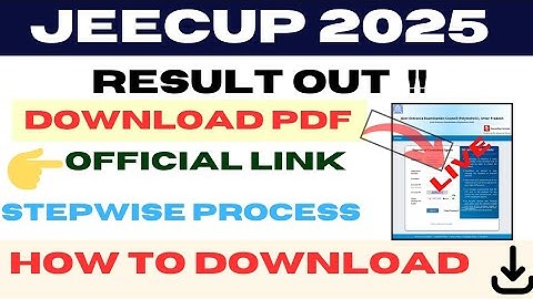 JEECUP Result 2025 || How to check JEECUP Result 2025 #jeecupresult2025