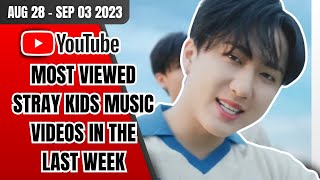 [TOP 20] MOST VIEWED STRAY KIDS MUSIC VIDEOS ON YOUTUBE IN THE LAST WEEK | AUG 28 – SEP 03 2023