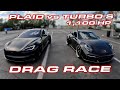 1,000  HP Porsche Turbo S vs Tesla Plaid and World Record McLaren Spider 1/4 Mile