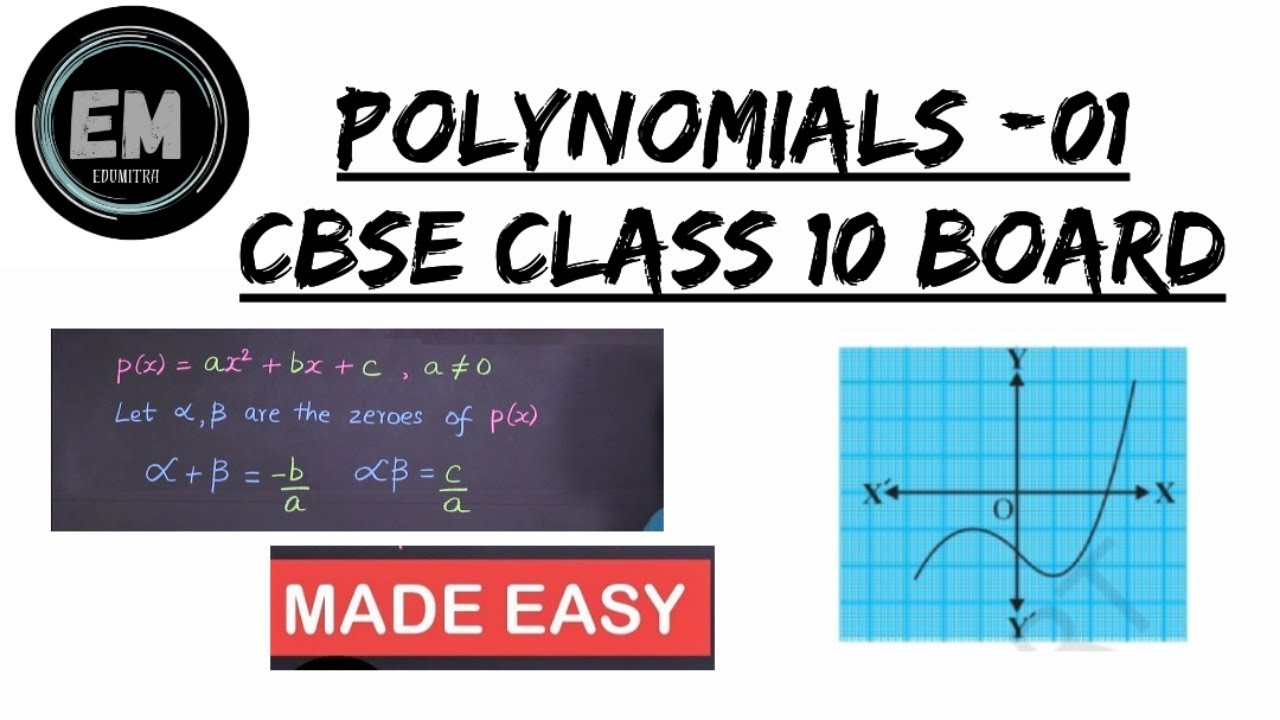 MATHS POLYNOMIAL 01| CBSE CLASS 10 | EduMitra | - YouTube