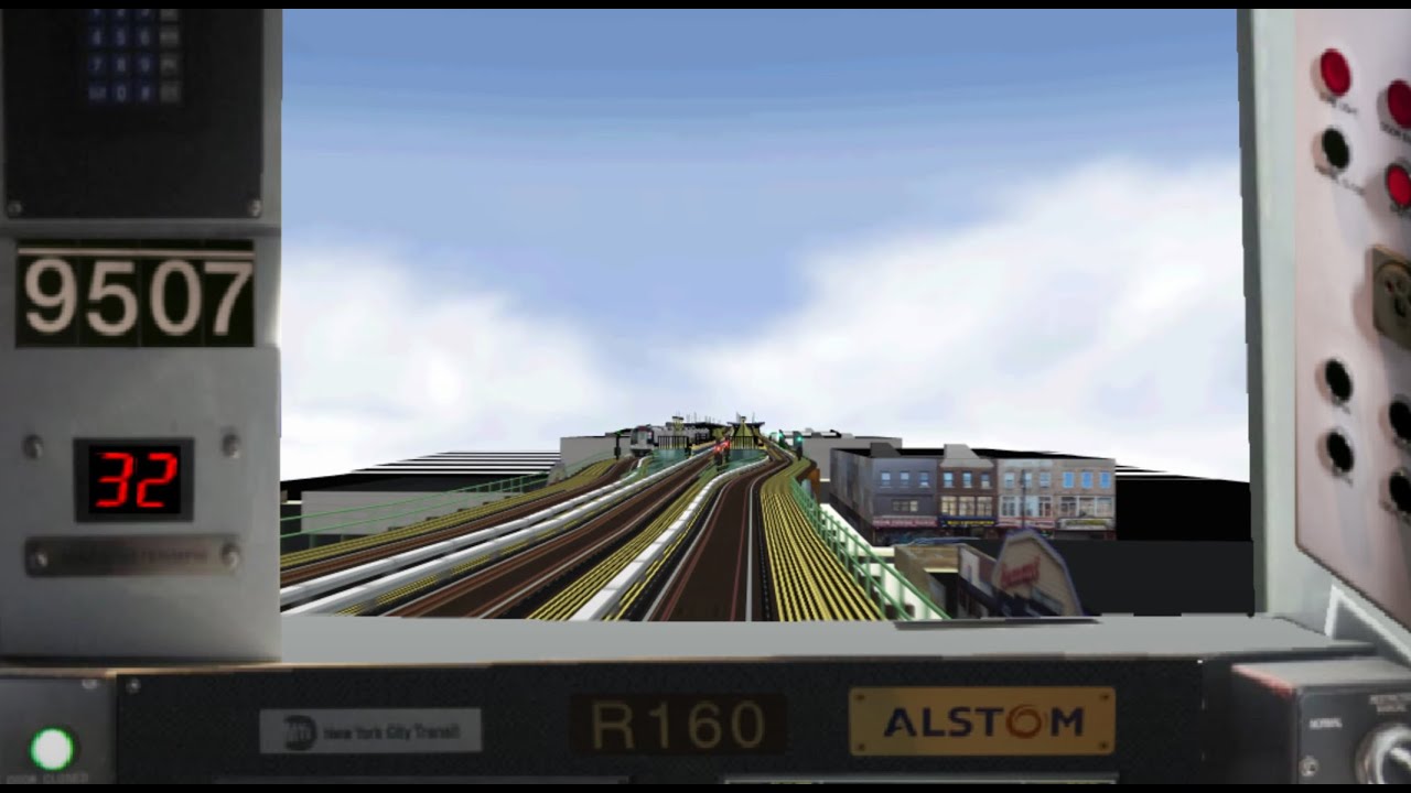 OpenBVE game R160A W train ride from Astoria Ditmars Blvd to Whitehall street Manhattan.