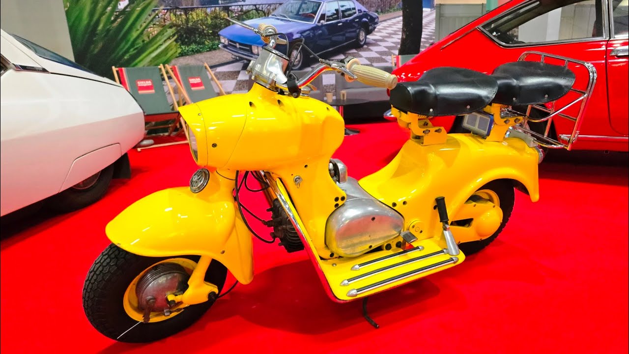 CLASSIC! 1956 Rumi Formichino Yellow Scooter - YouTube